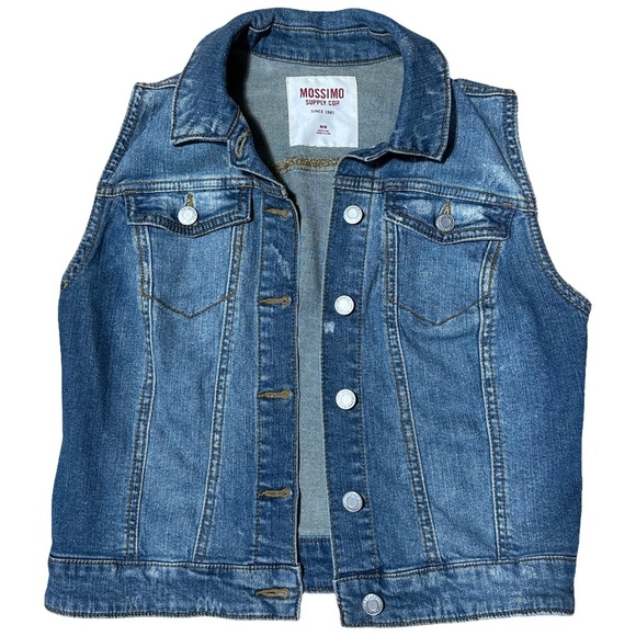 Mossimo Medium Denim Vest Women’s 98% Cotton - Picture 1 of 6